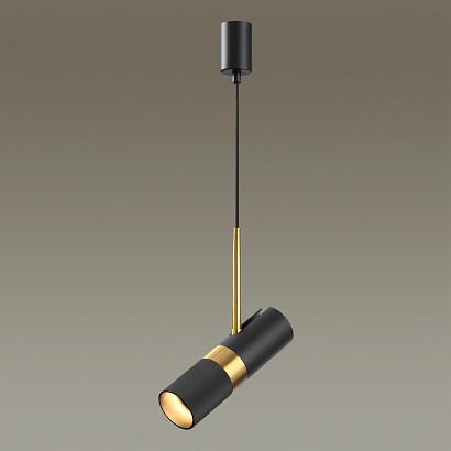 4356/1 hightech odl23 231 черный/золотистый/металл подвесной св-к ip20 led gu10 10w bullet, доставка по Казахстану 