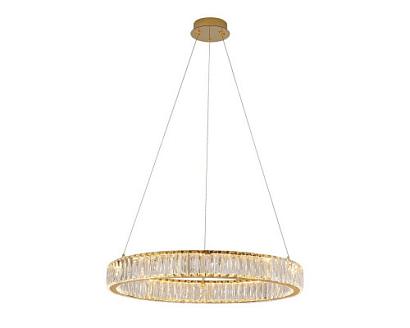 newport 8240 8240/60 gold  , подвесной светильник, gold сlear crystal d60*h7,6 cm led 36w 3100k 3960lm, доставка по Казахстану 