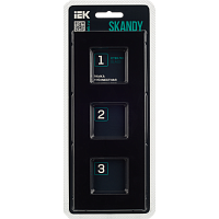 Дополнительная картинка SKANDY Рамка 3-мест. SK-F23Bl стекло черн. IEK
