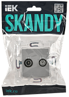 Дополнительная картинка SKANDY Роз. двойная TV+SAT SK-A13S сереб. IEK