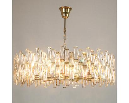 newport 10120 10123+9/c gold , люстра, gold clear crystal d85*h26 cm e14 12*40w, доставка по Казахстану 