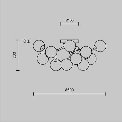 люстры потолочная люстра  maytoni mod545cl-12bs, доставка по Казахстану 