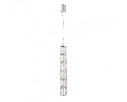 newport 8240 8247/s , подвесной светильник, chrome сlear crystal l6,5*h46/250 cm led strip 16w 3100k 1600lm, доставка по Казахстану 