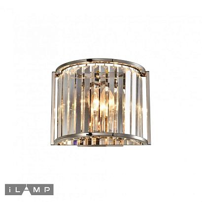 Декоративные настенные Настенный светильник iLamp Qeens W2553-2 Nickel, доставка по Казахстану 