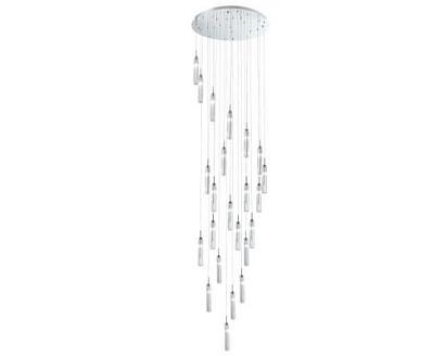 newport 4520 4528+14/s chrome , подвесной светильник , chrome clear crystal  d80*h340 cm g9 22*60w, доставка по Казахстану 