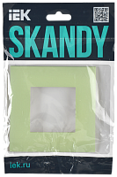 Дополнительная картинка SKANDY Рамка 1-мест. SK-F01M мятн. IEK