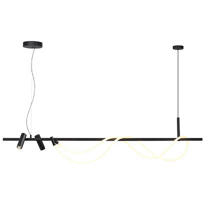 4391/40l hightech черный/металл/канат подвесной св-к ip20 led 40w 1580лм 4000k corda, доставка по Казахстану 