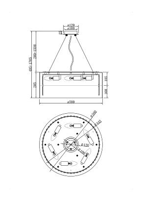 подвесной светильник maytoni mod313pl-06ch, доставка по Казахстану 