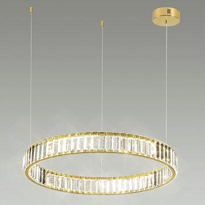 5015/36l l-vision odl23 425 золотой/прозрачный металл/хрусталь люстра led 36w 4000k 4280лм vekia, доставка по Казахстану 