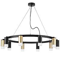 lr0204053751 подвесной светильник rullo 10х50w gu10 черный/золото (571020+214440-5+214437-5+202431-10), доставка по Казахстану 