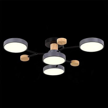 Потолочные SLE6006-702-04 Светильник потолочный Серый/Серый LED 4*12W 3000K/4500K/6000K, доставка по Казахстану 