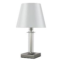 Дополнительная картинка Настольная лампа Crystal Lux NICOLAS LG1 NICKEL/WHITE Crystal Lux 3400/501