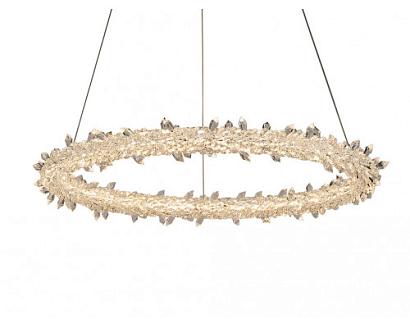 newport 8280 8281/600 gold new , подвесной светильник, gold clear crystal d60*h5/250 cm led strip 75w 3000k 7500lm, доставка по Казахстану 