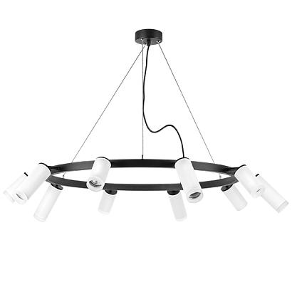люстры lr0203658650 подвесной светильник rullo 10х50w gu10 черный/белый (571020+214436-5+214486-5+202430-10), доставка по Казахстану 