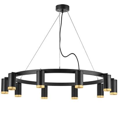 люстры lr02037040 подвесной светильник rullo 10х50w gu10 черный (571020+214437-10+203440-10), доставка по Казахстану 