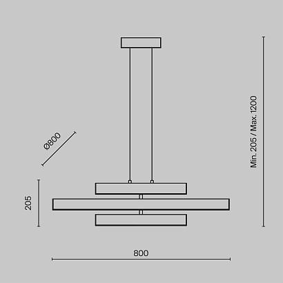подвесной светильник maytoni mod163pl-l38w4k, доставка по Казахстану 