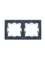 BRITE Рамка 2-мест. IP44 РУ-2-БрС-44 сталь IEK 
