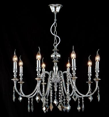 люстра crystal lux mercedes sp8 chrome/smoke crystal lux 0950/308, доставка по Казахстану 