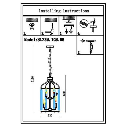 люстры подвесная люстра st luce sl239.103.06, доставка по Казахстану 