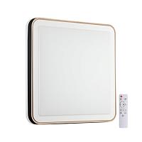 7621/DL PALE SN 047 Светильник пластик/белый/черный/медный LED 48Вт c ДУ 3000-4200-6300К 440х440 IP43 пульт ДУ EFFA
