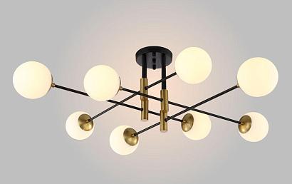 Потолочные Светильник потолочный Crystal Lux FIDEL PL8 BLACK Crystal Lux 0630/106, доставка по Казахстану 