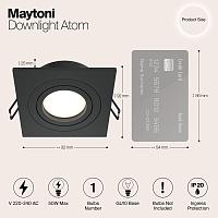 Дополнительная картинка Встраиваемый светильник Maytoni Atom DL024-2-01B