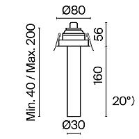 Встраиваемый светильник Technical C140RS-L200-7W3K-B купить в Алматы svet.kz