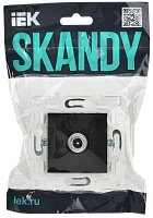 Дополнительная картинка SKANDY Роз. TV проходная SK-A17Bl черн. IEK