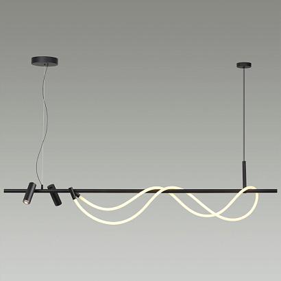 люстры 4391/40l hightech черный/металл/канат подвесной св-к ip20 led 40w 1580лм 4000k corda, доставка по Казахстану 