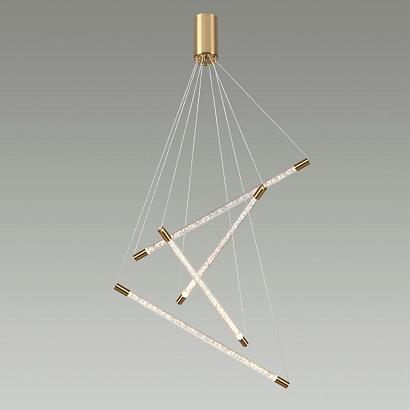 4369/40l hightech odl23 107 полированное золото/акрил с пузырьками подвесной св-к ip20 led 30w 3000k 1050лм sparky, доставка по Казахстану 