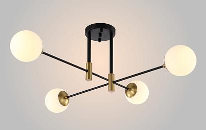 Потолочные Светильник потолочный Crystal Lux FIDEL PL4 BLACK Crystal Lux 0630/104, доставка по Казахстану 