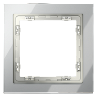 Рамка стеклянная VOLTUM S70 на 1 пост, (сталь, стекло) VLS110105 