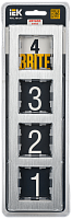 BRITE Рамка 4-мест. РУ-4-1-БрА металл алюм. IEK 
