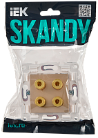 Дополнительная картинка SKANDY Аудиорозетка 4-мест. SK-A01Sa песоч. IEK