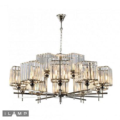 подвесная люстра ilamp staten island p9514-10+5 nickel, доставка по Казахстану 