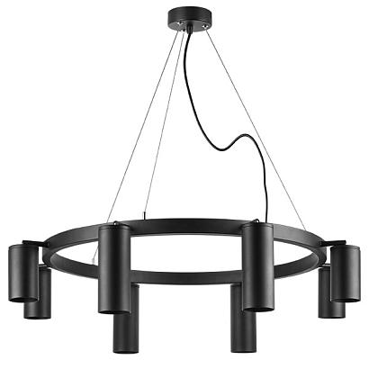 lr018874374 подвесной светильник rullo 8х50w gu10 черный (571018+214437-4+214487-4), доставка по Казахстану 