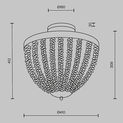 потолочный светильник maytoni mod440cl-03bs intrigue, доставка по Казахстану 