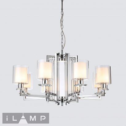 люстры подвесная люстра ilamp king rm6201-8 cr+cl, доставка по Казахстану 