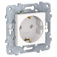 Розетка с заземлением, со шторками Schneider Electric Unica New NU505718 