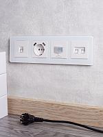 BRITE Роз. с з/к/ш 16А с USB A+A 3,1А РЮш10-2-БрБ бел. IEK 
