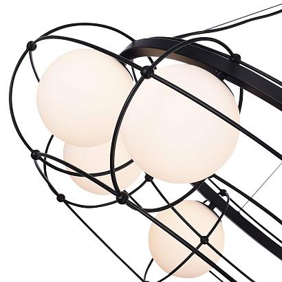 люстры sl1189.403.08 люстра подвесная st-luce черный/опал g9 8*5w, доставка по Казахстану 