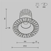 Дополнительная картинка Встраиваемый светильник Technical DL121-15W-3K-TRS-B Dip