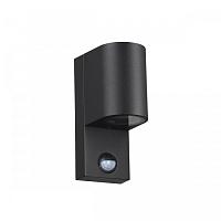 Дополнительная картинка 4390/1W HIGHTECH ODL23 561 черный/металл/пвх стойкий к УФ излучению Настенный светильник с датчиком движения IP44 LED GU10 7W MOTTO