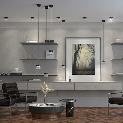 359006 over nt23 000 черный светильник накладной светодиодный ip20 led 4000k 10w 85-265v aura, доставка по Казахстану 