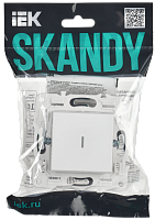 SKANDY Выключ. 1-кл. с инд. 10А SK-V07W арк. бел. IEK 