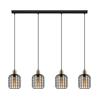 43528 подвесной потолочный светильник (люстра) chisle, 4х40w, e27, l1300, b165, h1100, сталь-стекло,, доставка по Казахстану 