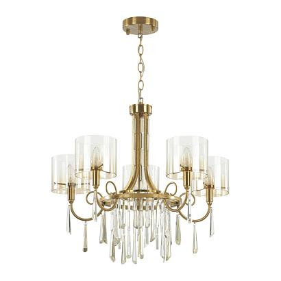 люстры 4886/5 hall odl_ex23 41 бронзовый/янтарн./металл/стекло люстра e14 5*40w nicole, доставка по Казахстану 