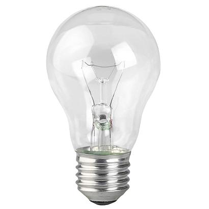 Лампа накаливания ЭРА E27 40W 2700K прозрачная A50 40-230-Е27-CL Б0039121 купить в Алматы svet.kz