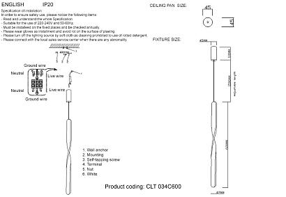 светильник подвесной crystal lux clt 034c600 wh crystal lux 1400/247, доставка по Казахстану 