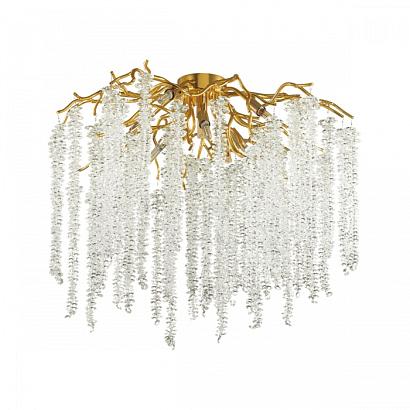 5005/8c hall odl23 487 золотой/прозрачный металл/хрусталь люстра потолочная g9 8*40w banche, доставка по Казахстану 